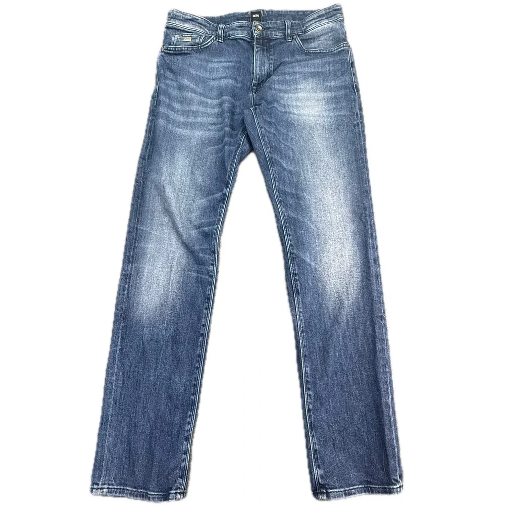 Hugo Boss Maine3 Jeans Men 34x32 Blue Stretch Regular Fit Denim Pants